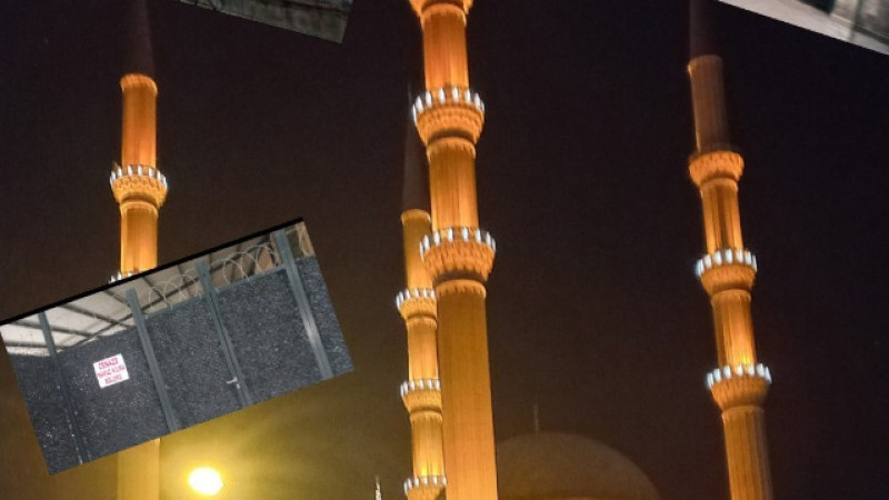 CAMİ AVLUSUNDAKİ FUHUŞ İDDİASINA DEMİR KAPILI VE JİLETLİ TEL ÖNLEMİ