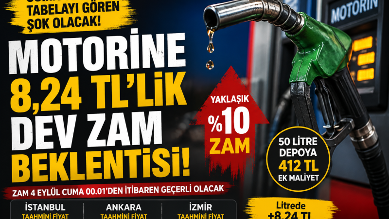 Motorine 8,24 TL’lik dev zam beklentisi: Depo maliyeti 412 TL artacak