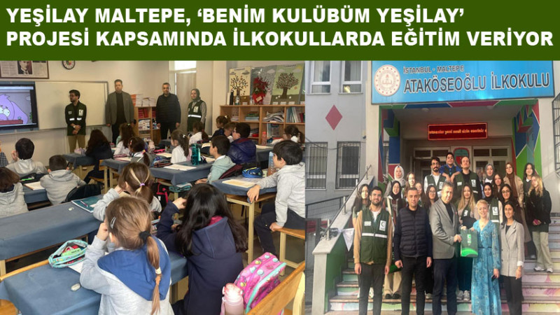 Yeşilay Maltepe, ‘Benim Kulübüm Yeşilay’ Projesi Kapsamında İlkokullarda Eğitim Veriyor