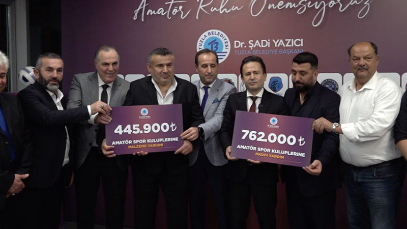 Tuzla Belediyesi’nden amatör spora 2,3 milyonluk katkı