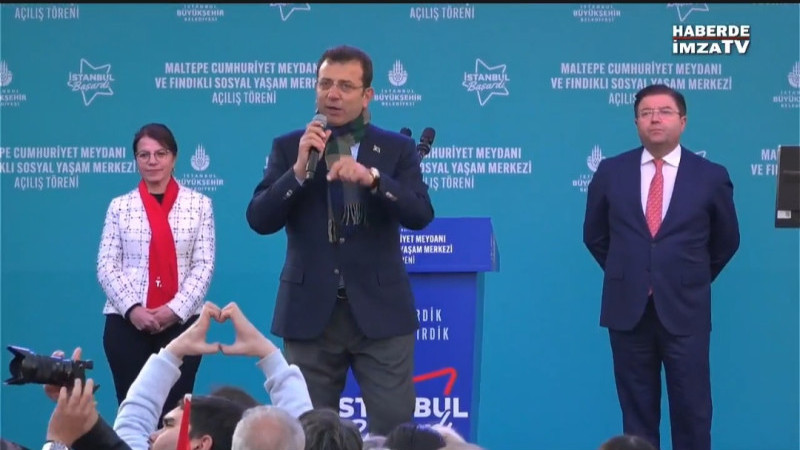 IMAMOGLU'NUN KATILIMIYLA MALTEPE CUMHURIYET MEYDANI AÇILDİ