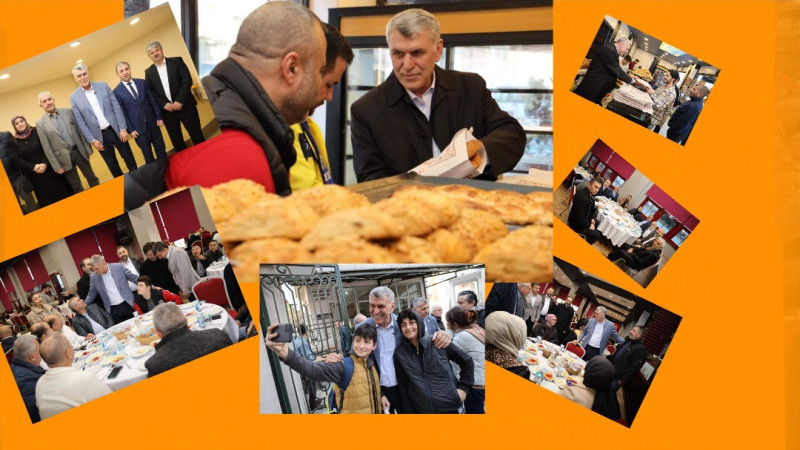 EKŞİ IFTARLARDA,ESNAF ZİYARETİNDE,PIDE İKRAMINDA DOLU DİZGİN